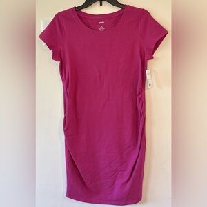 Sonoma Maternity Magenta Everyday Tee Dress NWT Size Maternity Medium